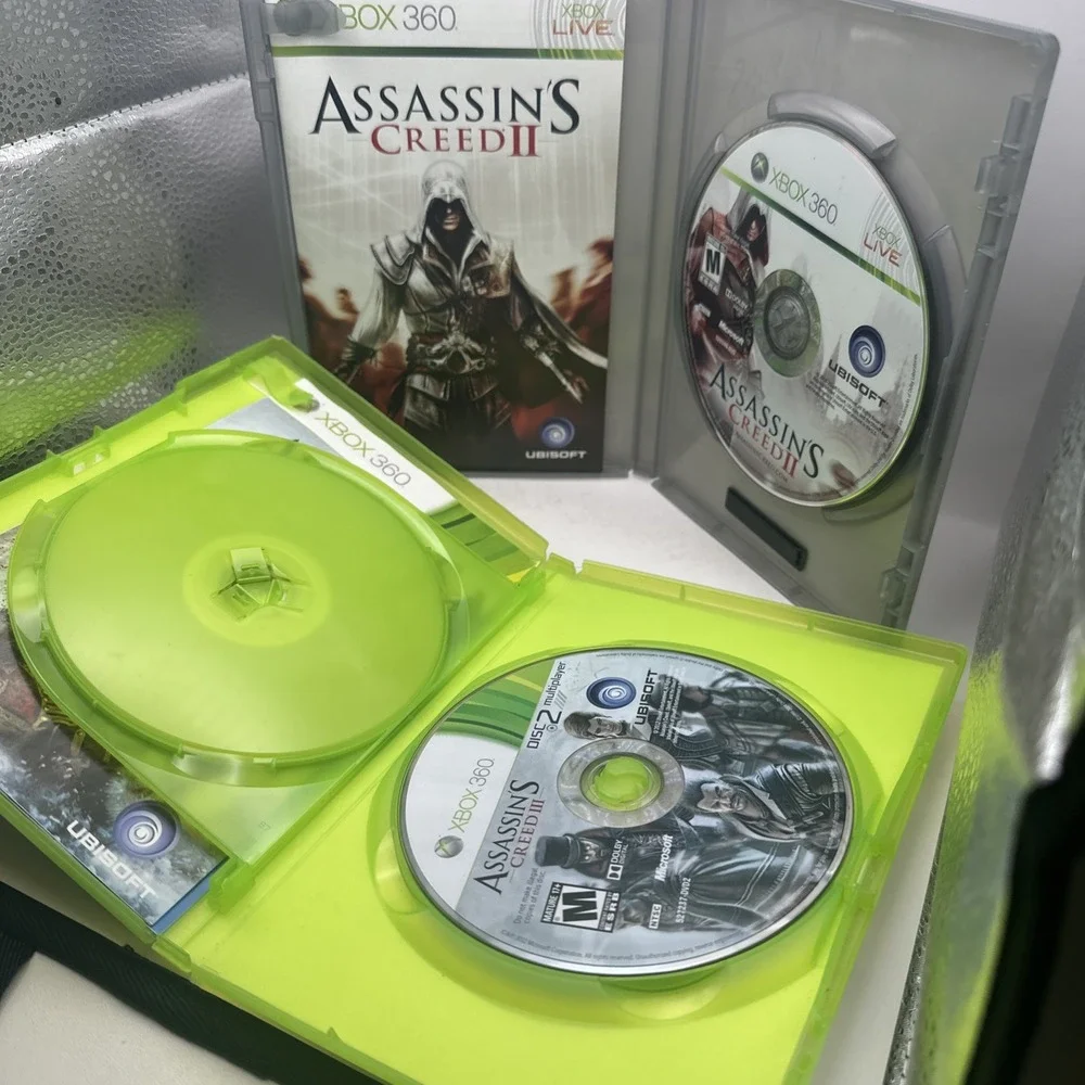 Assassin's Creed II 2 III 3 Xbox 360 Games LOT Bundle CIB Complete Manuals
